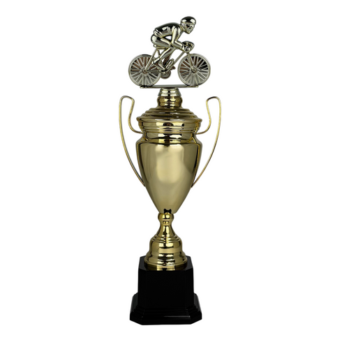 Trofeo de Copa de Metal con Figura Serie M1 de Ciclismo